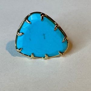 Vintage Kendra Scott Turquoise Ring with Gold